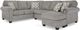 Decor-Rest® Furniture LTD 2006 3-Piece Gray Sectional Sofa-0