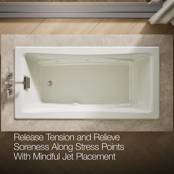 KOHLER® Tea-For-Two® Dune 71.75" X 36" Drop-In/undermount Whirlpool Bath-1