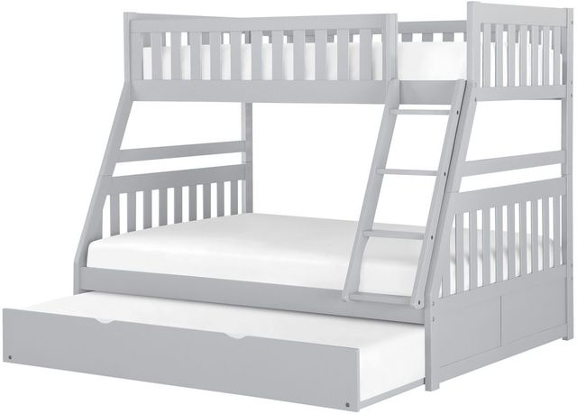 Homelegance® Orion Gray Twin over Full Youth Bunk Bed with Twin Trundle -2