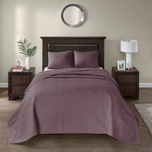 Olliix by Madison Park Purple Full Quebec Reversible Bedspread Set-3