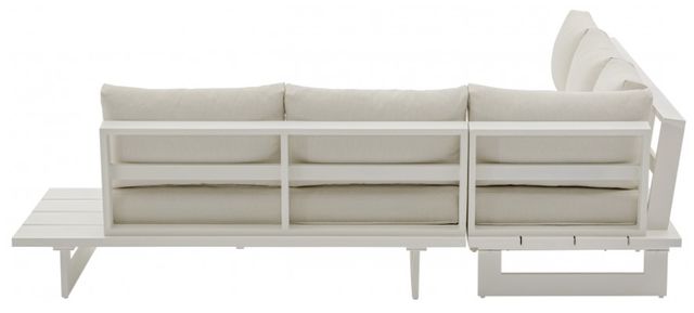 Meridian Furniture Maldives 3-Piece Cream Aluminum/Fabric Outdoor Modular Sectional-3