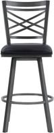 Armen Living Fargo Black/Mineral Counter Stool-2