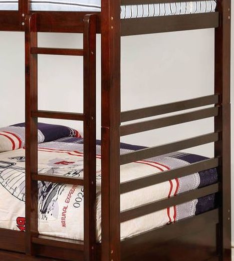 Furniture of America® California IV Dark Walnut Twin/Twin Bunk Bed-2