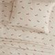 Olliix by Woolrich Tan Dog California King Flannel Cotton Sheet Set-1