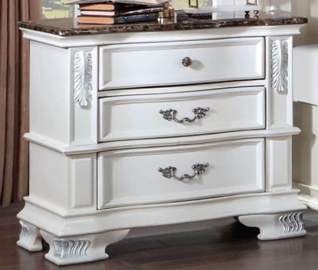 Furniture of America® Esparanza Pearl White Nightstand-0