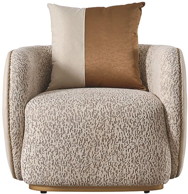 Michael Amini® Gineverra Biscotti/Ivory Gold Bouclé Accent Chair-2