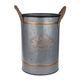 A & B Home 3-Piece Gunmetal Decorative Bucket Set-0
