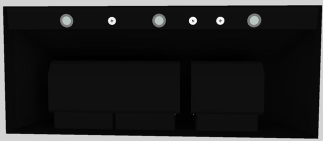 Vent-A-Hood® 48" Black Wall Mounted Liner Insert-2