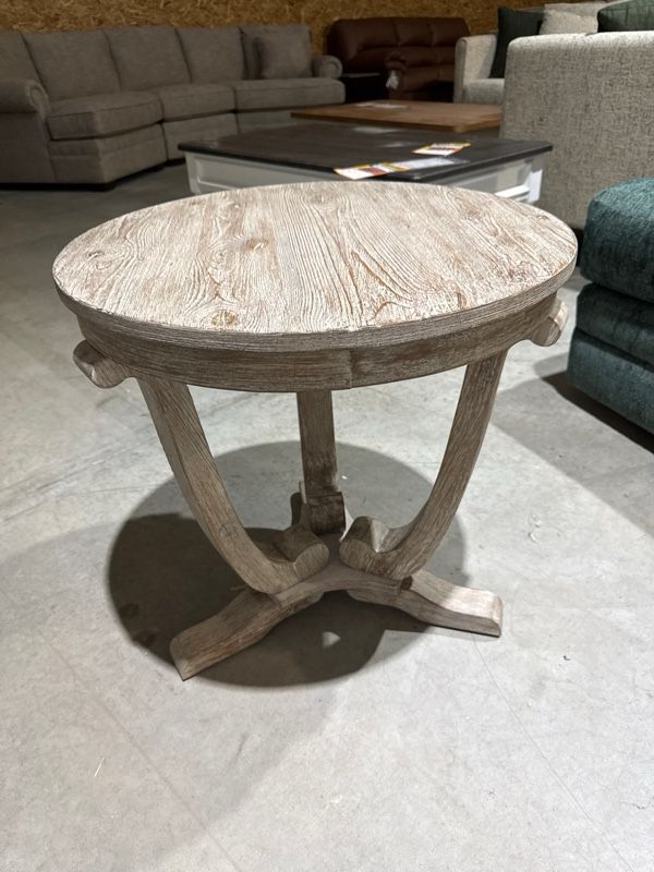 Clearance Liberty Furniture Greystone Mill Stone White Wash End Table-0