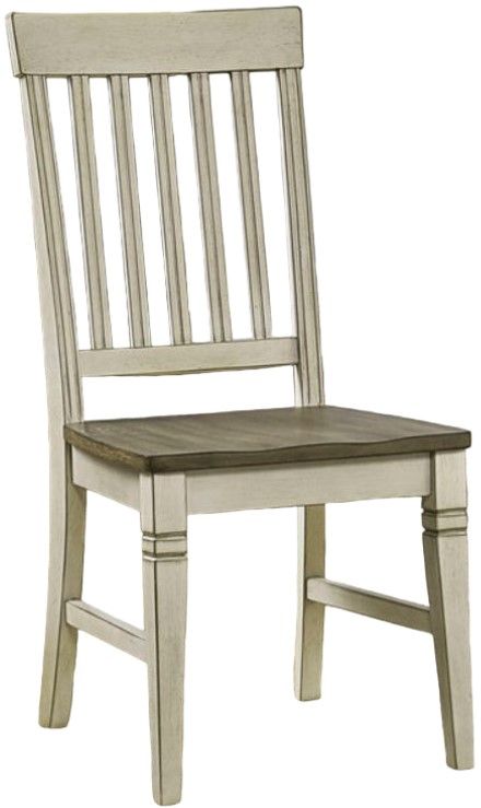 A-America® Beacon Pappercorn/Smokey White Slatback Dining Side Chair-0