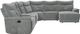 Homelegance® Tesoro 6-Piece Dark Gray Manual Reclining Right-Arm Facing Sectional and Chaise-0