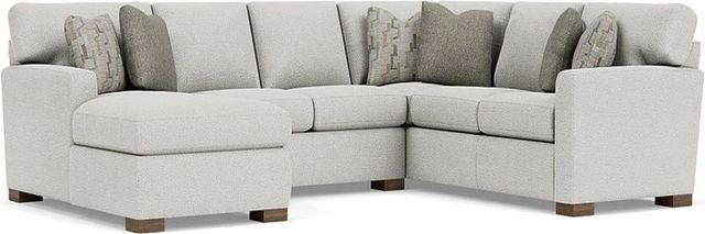 Flexsteel® Bryant 3-Piece Silver Glacier Left-Arm Facing Sectional and Chaise-0