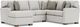 Flexsteel® Bryant 3-Piece Silver Glacier Left-Arm Facing Sectional and Chaise-0