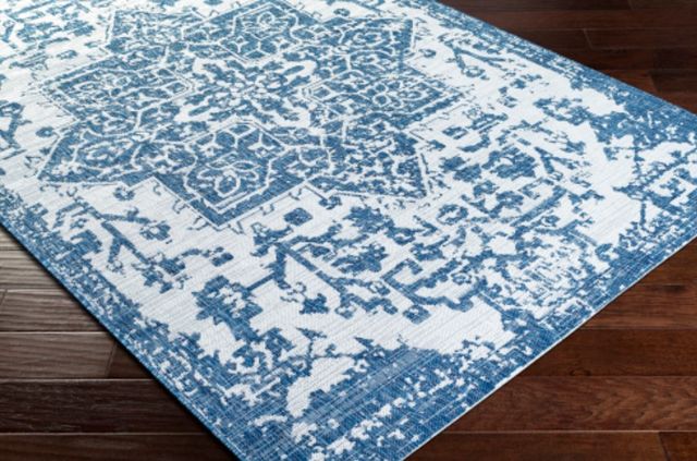 Surya Eagean Cream/Denim 4'x6' Area Rug-4