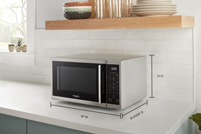 Whirlpool® 0.9 Cu. Ft. Heritage Stainless Steel Countertop Microwave-6