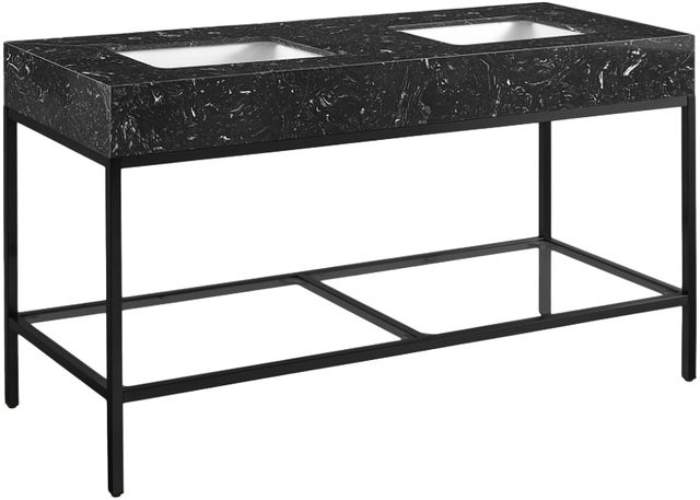 Meridian Furniture Marmo Black/Matte Black 60" Bathroom Vanity-0