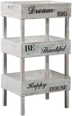 Signature Design by Ashley® Yulton Antiqued White Storage Shelf