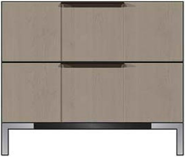 Country View Woodworking Customizable American Modern 2-Drawer Metal Legs Brown Maple Nightstand-0