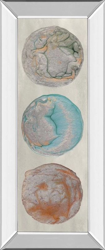 Classy Art Planet Trio Il by Alicia Ludwig Mirrored Frame Wall Art-0