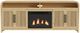 Elements International Ridgemont Natural 82" TV Console with Fireplace Insert-2