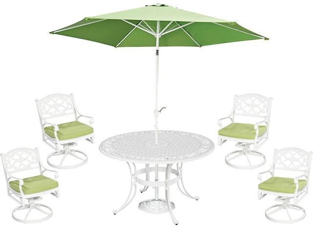 homestyles® Sanibel 6-Piece White Outdoor Dining Set-0