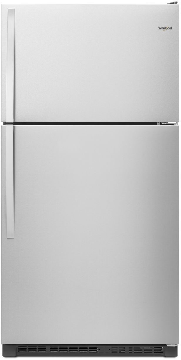 Whirlpool® 33 in. 20.5 Cu. Ft. Monochromatic Stainless Steel Top Freezer Refrigerator-0