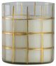 A & B Home Gold/White Candle Holder-1