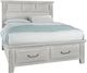 Vaughan-Bassett Sawmill Alabaster Two Tone King Louver Storage Bed-0