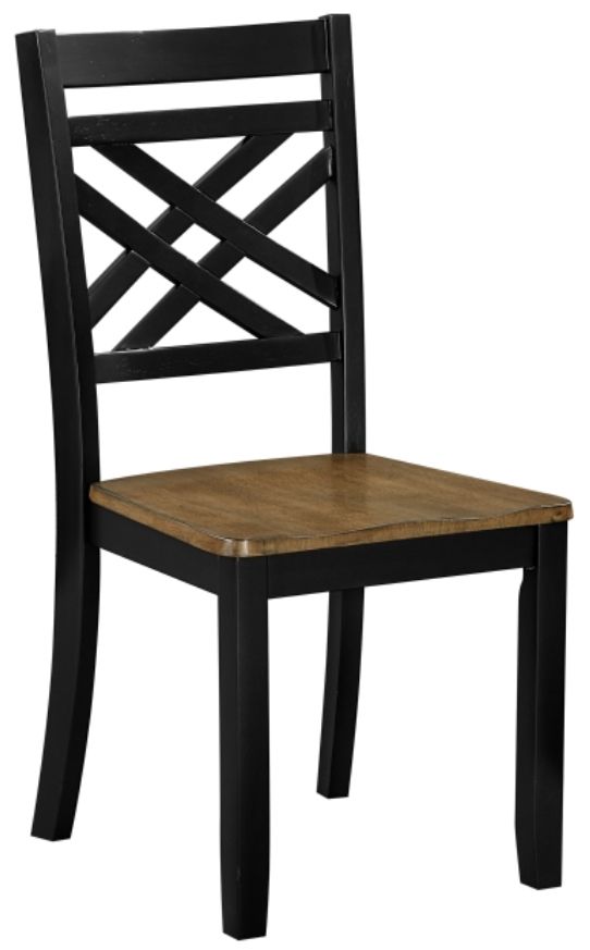 Homelegance® Tyler Black/Brown Side Chair-0