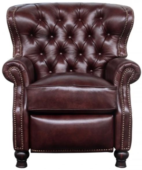 BarcaLounger® Presidential Wenlock Fudge Leather Manual Recliner-3