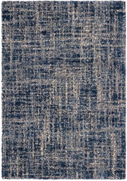 Orian Cotton Tail Cross Thatch Navy 5'x8' Area Rug-0