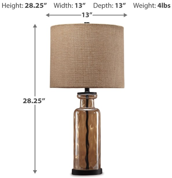 Signature Design by Ashley Laurentia Champagne Table Lamp - Thumbnail 4