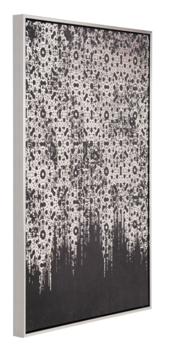 Zuo® Modern Industry Silver/Black Canvas Wall Art-1