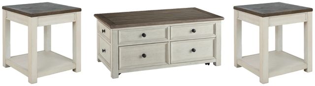 Signature Design by Ashley® Bolanburg 3-Piece Two-Tone Living Room Table Set-0