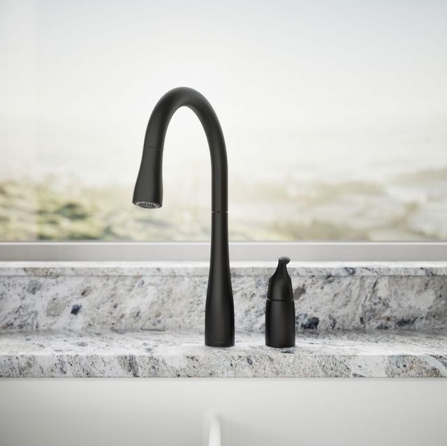 KOHLER® Simplice® Matte Black Kitchen Sink Faucet with 3-Function Sprayhead-4