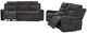 Coaster® Kennett 2-Piece Dark Gray Chenille Upholstered Power Reclining Sofa Set-0