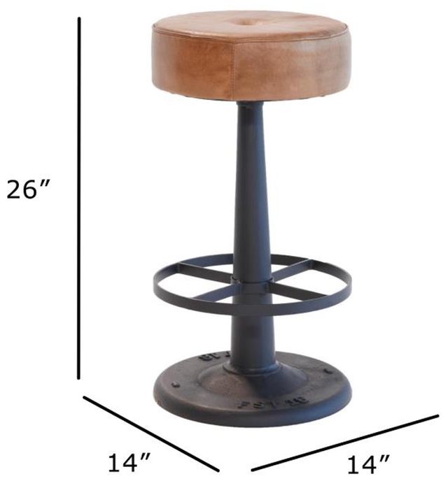 Nest Home Collections Gavin Black/Brown Counter Stool-2