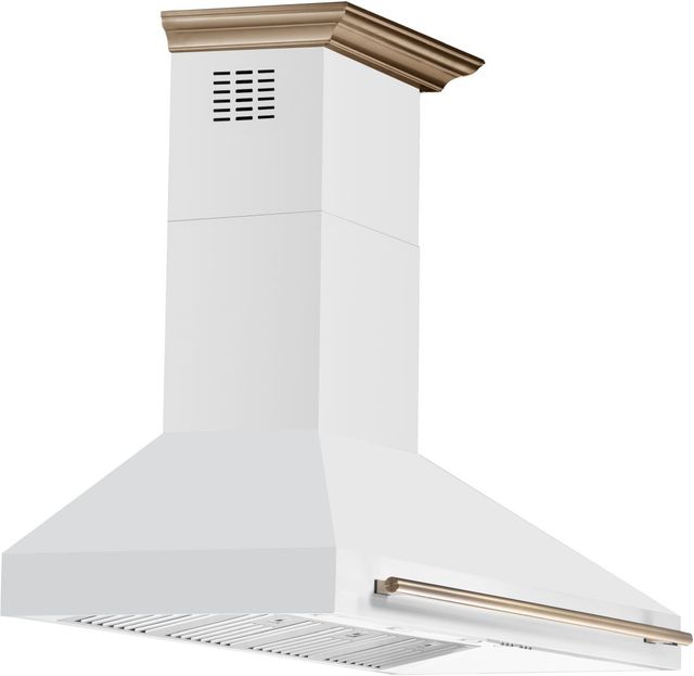 FORNO® Aria Series Alta Qualita 60" White  Wall Mounted Range Hood  -3