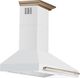 FORNO® Aria Series Alta Qualita 60" White Wall Mounted Range Hood -3