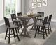 Homelegance® Amsonia Black Sand/Distressed Gray Swivel Counter Height Chair-1
