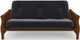 dhp furniture® Black Wood Futon with Arms-3