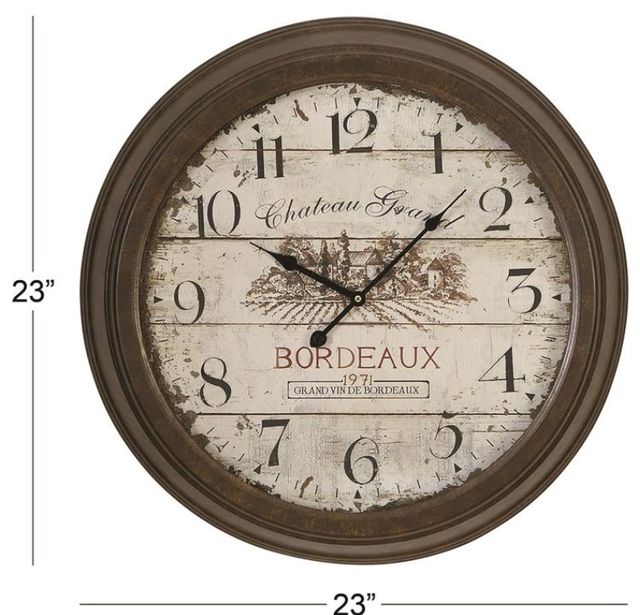 Deco Marche White Bordeaux Wall Clock-3