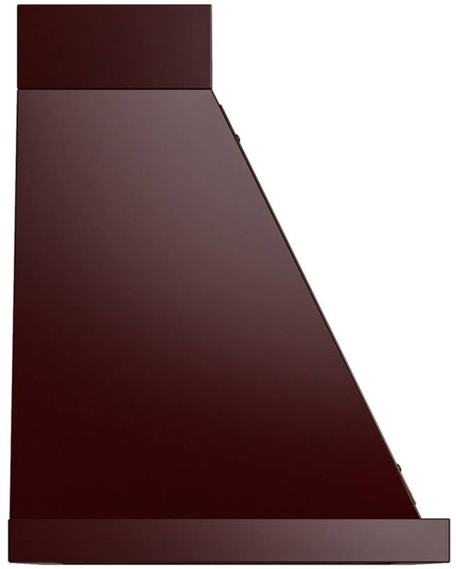 Ilve® Nostalgie II Noblesse 36" Burgundy Wall Mounted Range Hood with Burnished Trim-2