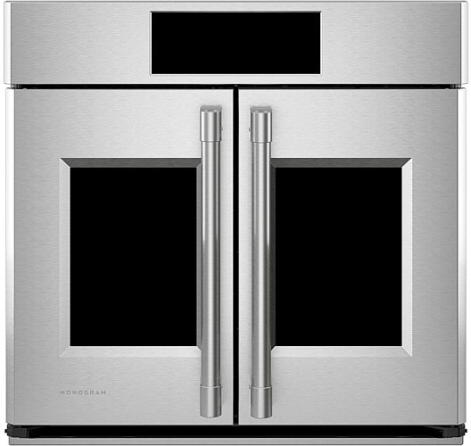 Monogram® Statement 30" Stainless Steel Single Electric Wall Oven with French Doors-0