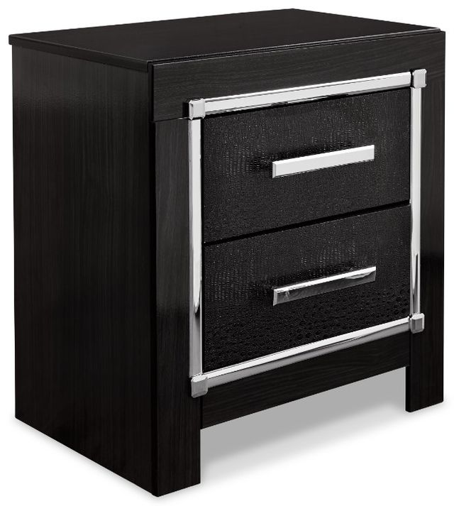 Signature Design by Ashley® Kaydell 5-Piece Black King Upholstered Panel Storage Bed Set-3