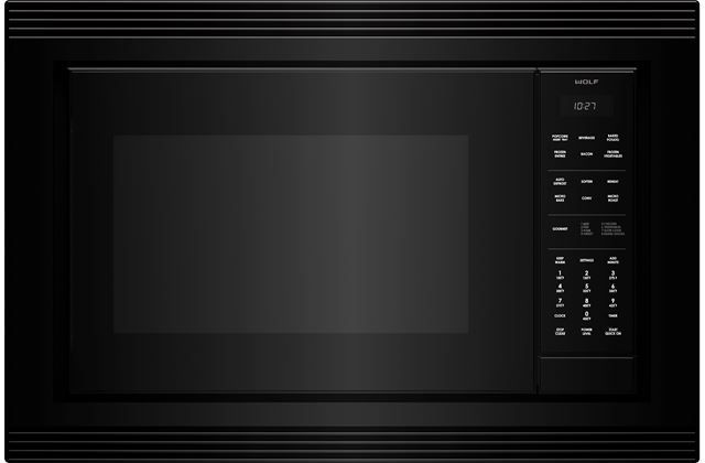 Wolf® E Series 26.88" Black Glass Convection Microwave Trim-0