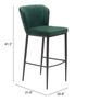 Zuo® Tolivere Green Bar Chair-4