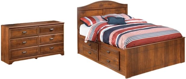 Signature Design by Ashley® Barchan 2-Piece Medium Brown Full Panel Bed Set-0