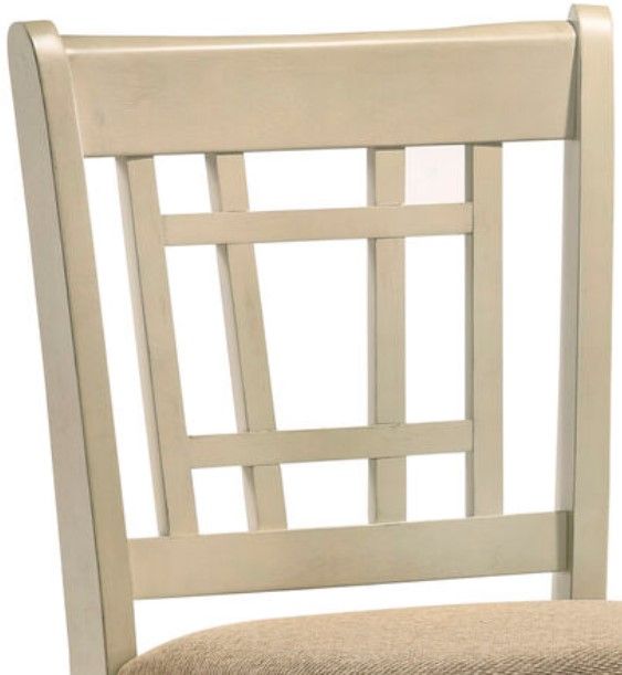 Intercon Mission Casuals French Oak/Rustic White Lattice Back Stool-2