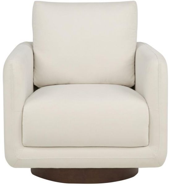 Coaster® Iris Ivory Upholstered Swivel Accent Chair-2